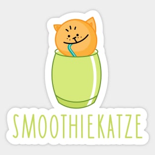 Funny smoothie cat Sticker